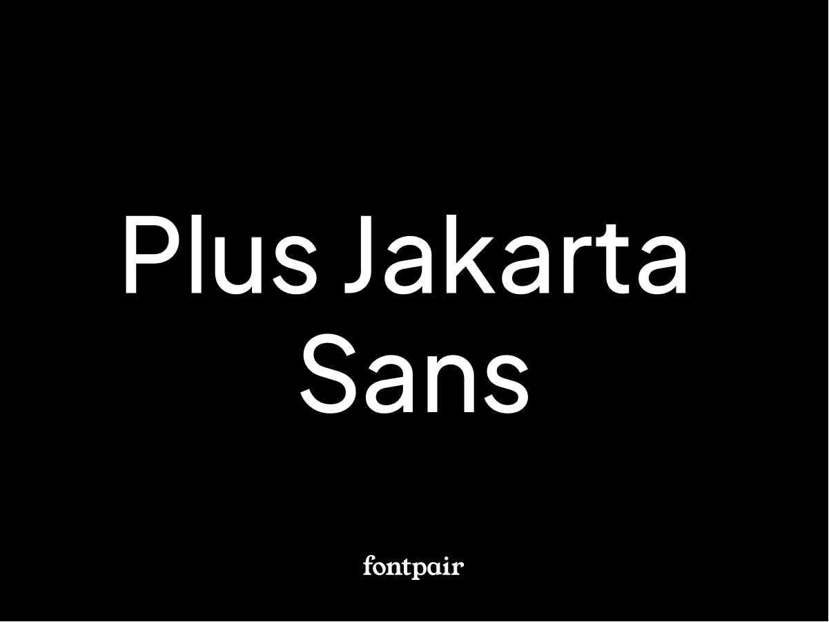Police Plus Jakarta Sans
